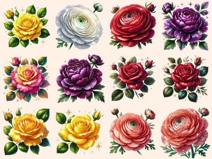 Flower Blooms Clipart blooming artwork - Wonders Artist
