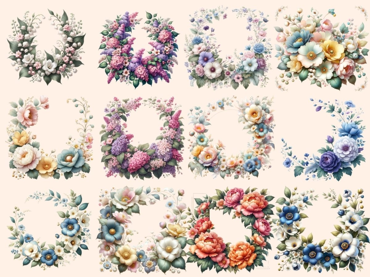 Flower Frames Clipart Cute frame art - Wonders Artist