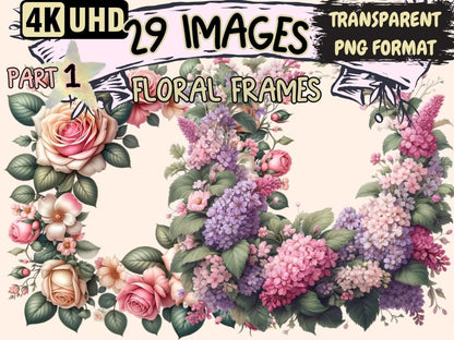 Flower Frames Clipart Cute frame art - Wonders Artist