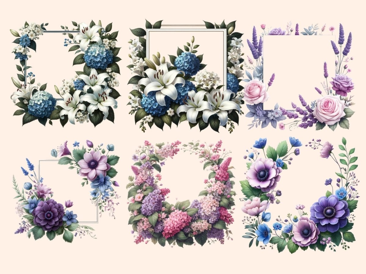 Flower Frames Clipart Cute frame art - Wonders Artist