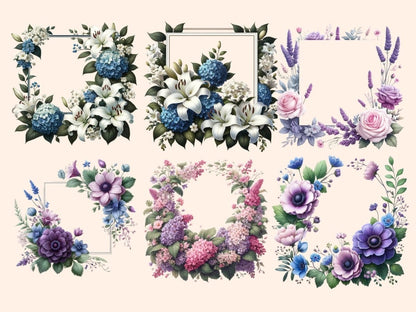 Flower Frames Clipart Cute frame art - Wonders Artist