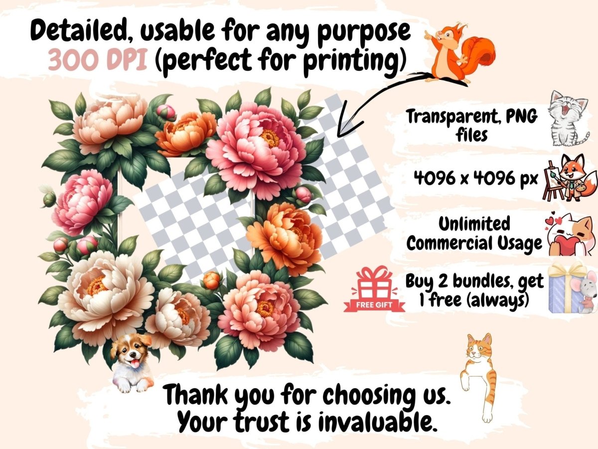 Flower Frames Clipart Cute frame art - Wonders Artist