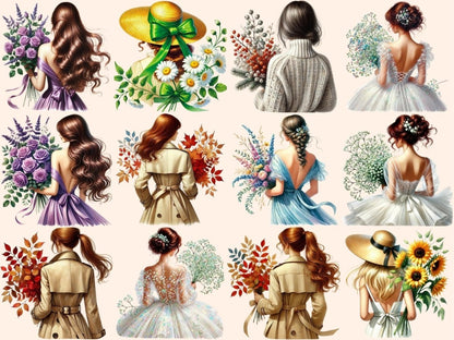 Flower Girls Clipart Bridesmaid Clipart - Wonders Artist