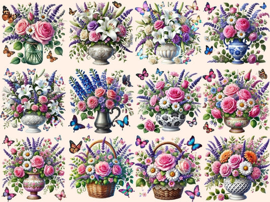 Blomster i en vase Clipart