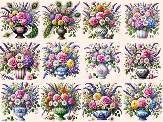 Blomster i en Vase (P2) Clipart