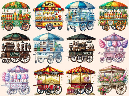 Food Carts Clipart Cart Graphics - Wonders Artist