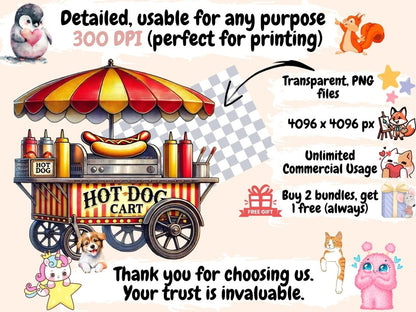 Food Carts (P2) Clipart Cart Graphics - Wonders Artist