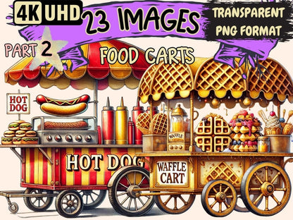 Food Carts (P2) Clipart Cart Graphics - Wonders Artist