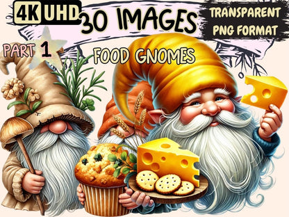 Food Gnomes Clipart Chef Gnomes Clip - Wonders Artist