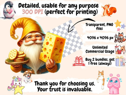 Food Gnomes Clipart Chef Gnomes Clip - Wonders Artist