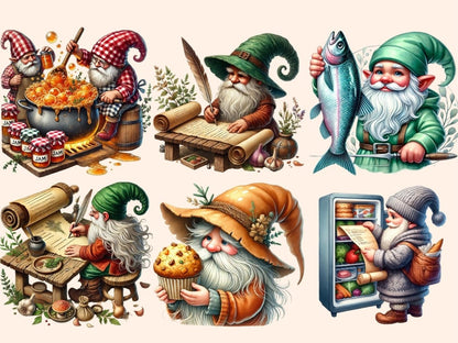 Food Gnomes Clipart Chef Gnomes Clip - Wonders Artist