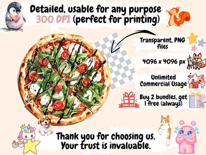 Foodie Favorites Watercolor Clipart Culinary Clipart - Wonders Artist