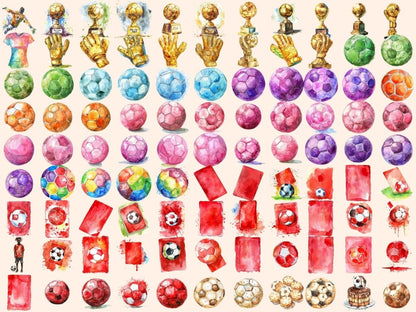 Football Watercolor Clipart football clipart - Wonders Artist