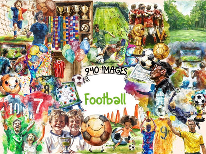 Football Watercolor Clipart football clipart - Wonders Artist