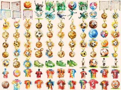 Football Watercolor Clipart football clipart - Wonders Artist