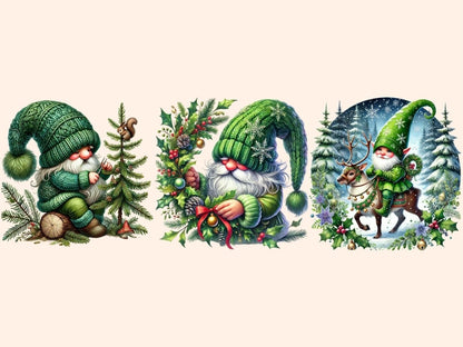 Forest Christmas Gnomes Clipart Christmas Gnomes Art - Wonders Artist