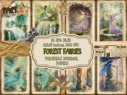 Forest Fairies Journal Pages Enchanted Forest Art - Wonders Artist
