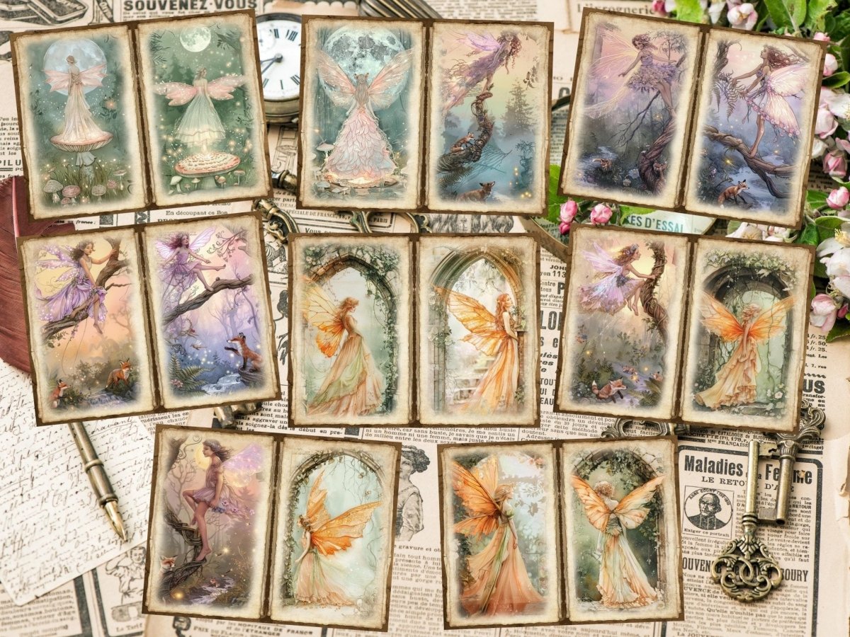 Forest Fairies Journal Pages (P2) Enchanted Forest Art - Wonders Artist