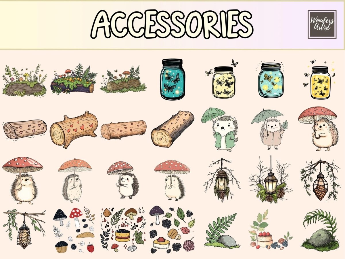 Forest Friends Cardmaking Clipart animal clipart png - Wonders Artist