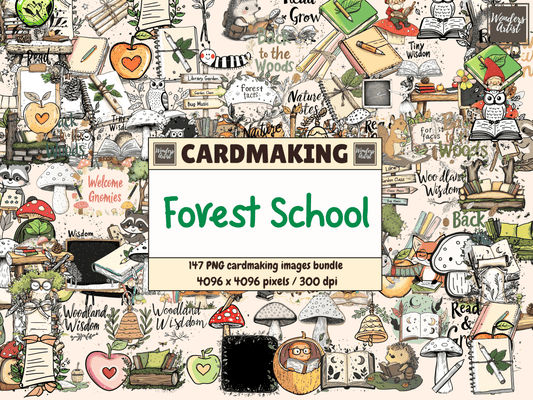 Forest School Cardmaking Clipart All Bundles Cardmaking Clipart - WondersArtist