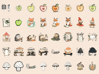 Forest School Cardmaking Clipart All Bundles Cardmaking Clipart - WondersArtist