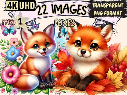 Foxes Clipart Cute fox art - Wonders Artist