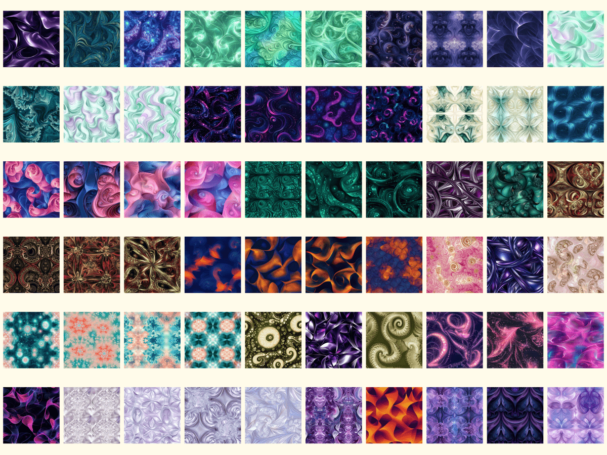 Fractals Digital Paper All Bundles Backgrounds Digital Paper - WondersArtist