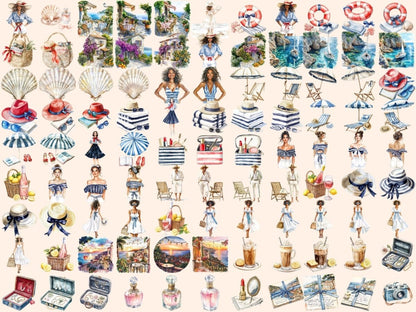 French Riviera Watercolor Clipart coastal france png europe travel png france clipart - WondersArtist