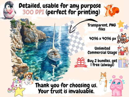 French Riviera Watercolor Clipart coastal france png europe travel png france clipart - WondersArtist