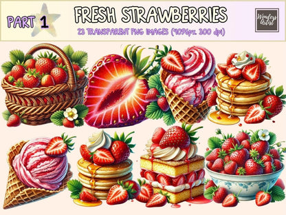 Fresh Strawberries (P1) Clipart berry patch png - Wonders Artist