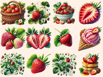 Fresh Strawberries (P1) Clipart berry patch png - Wonders Artist