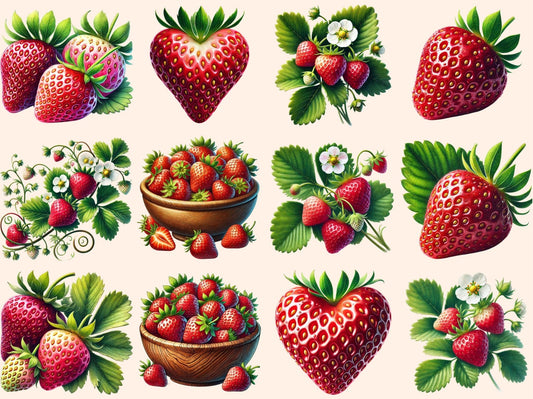 Fresh Strawberries (P2) Clipart