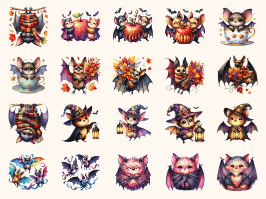 Friendly Bats Clipart