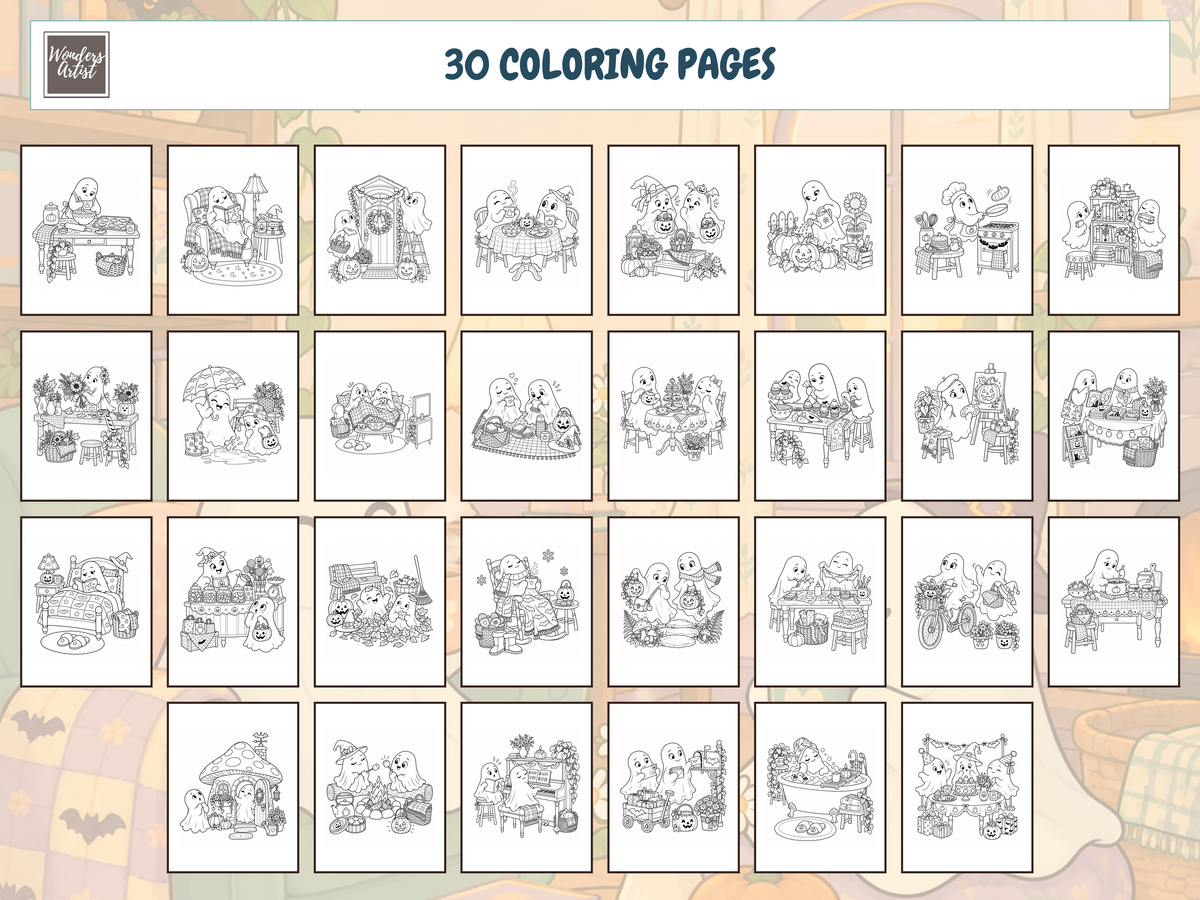 Friendly Ghosts Coloring Book — preview 2