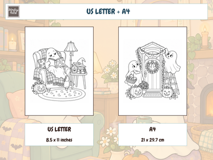 Friendly Ghosts Coloring Book — preview 4
