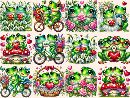Frog Couples Clipart frog couple design - Wonders Artist