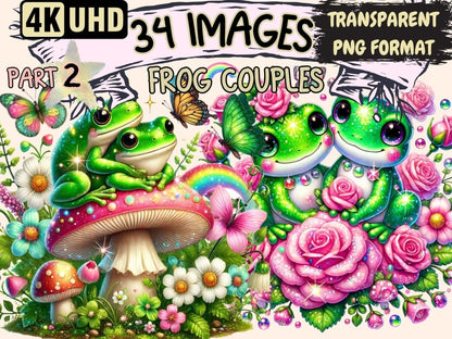 Frog Couples (P2) Clipart frog couple design - Wonders Artist