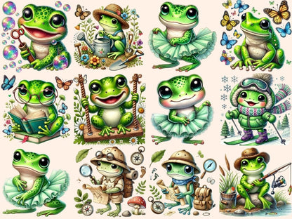 Frogs Clipart Cute frog art - Wonders Artist