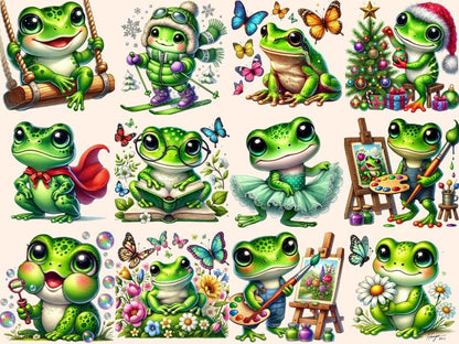 Frogs Clipart Cute frog art - Wonders Artist