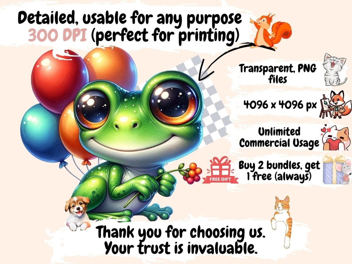 Frogs with Balloons Clipart Balloon clip art - Wonders Artist