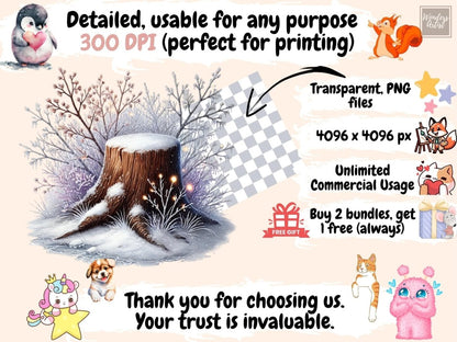 Frosted Trees Clipart chilly forest art - Wonders Artist