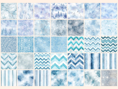 Frosted Winter Dreams Seamless Digital Paper Frost Seamless Art - Wonders Artist