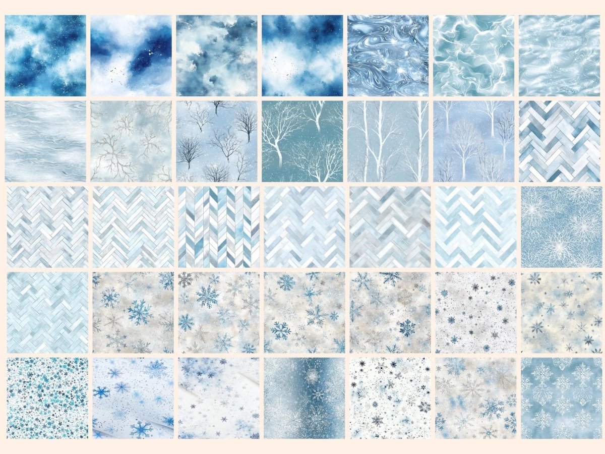 Frosted Winter Dreams Seamless Digital Paper Frost Seamless Art - Wonders Artist