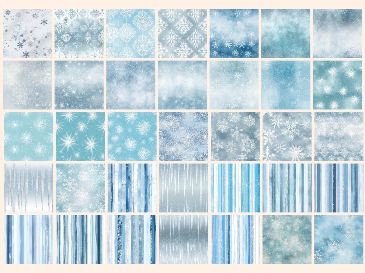 Frosted Winter Dreams Seamless Digital Paper Frost Seamless Art - Wonders Artist