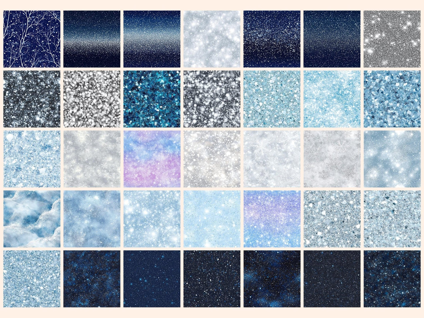 Frosty Glitter Seamless Digital Paper - High - Quality Instant Digital Download for Creative Projects