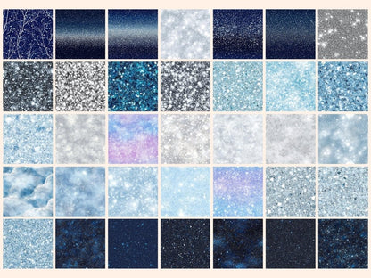 Frosty Glitter Seamless Digital Paper Frost Glitter Paper - Wonders Artist