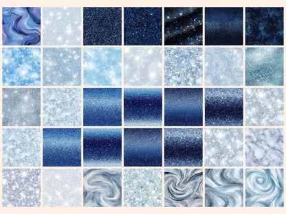 Frosty Glitter Seamless Digital Paper Frost Glitter Paper - Wonders Artist