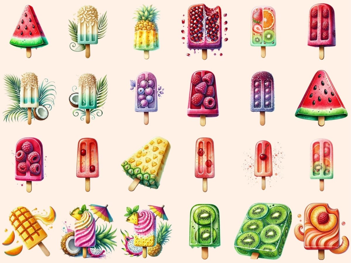 Fruit Popsicles Clipart beach clipart fruit popsicle png ice cream clipart - WondersArtist