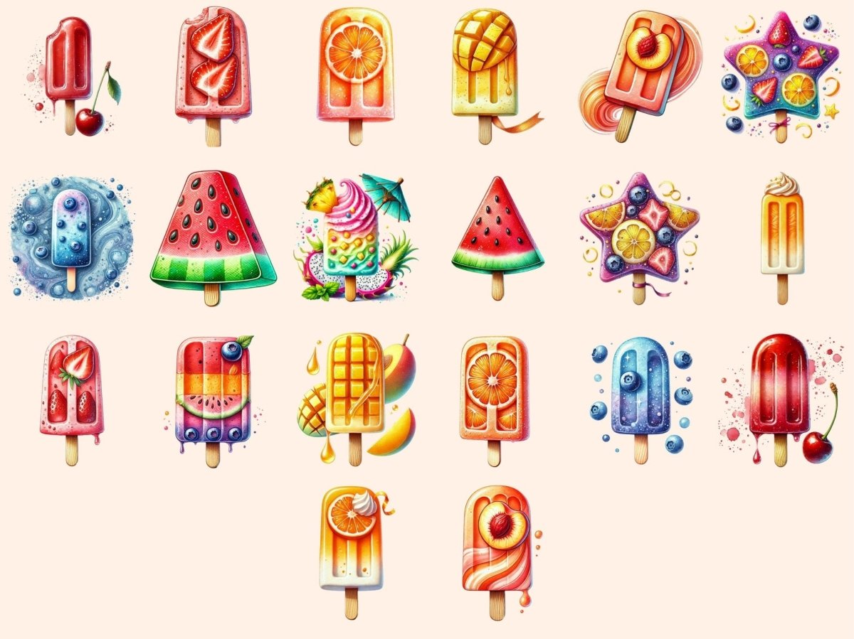 Fruit Popsicles Clipart beach clipart fruit popsicle png ice cream clipart - WondersArtist