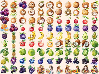 Fruits Watercolor Clipart fruit clipart - Wonders Artist